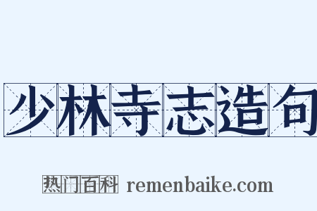 少林寺志造句是什么意思的图片